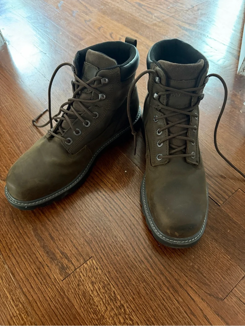 Wolverine Dark Brown Steel Toe Lace-Up Work Boots
